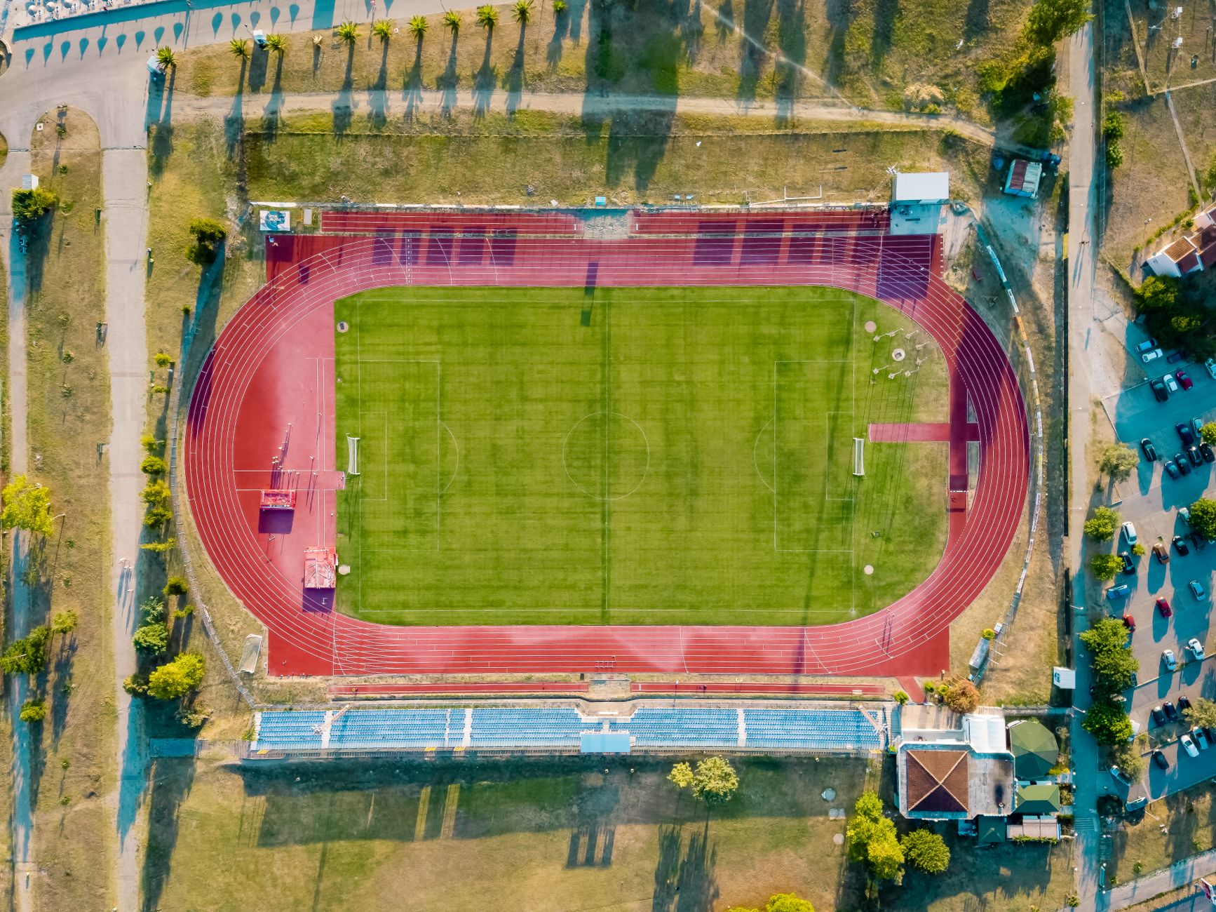 Instalaciones del Polideportivo Pomar en el barrio de Pomar, Badalona